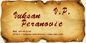 Vuksan Peranović vizit kartica